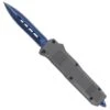 6.75" Mini Ranger D/A OTF Gray Automatic Knife Blue Damascus Dagger