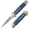 7" Blue Pearl Leverlock Automatic Knife Brass Satin Bayo 1 7" Blue Pearl Leverlock Automatic Knife Brass Satin Bayo -DIRECT KNIFE SALES Shop 7 Blue Pearl Leverlock Automatic Knife Brass Satin Bayo.600