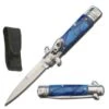 7.5" Blue Pearl Leverlock Automatic Knife Satin Bayo 2 7.5" Blue Pearl Leverlock Automatic Knife Satin Bayo -DIRECT KNIFE SALES Shop 7 Blue Pearl Leverlock Automatic Knife Satin Bayo.600