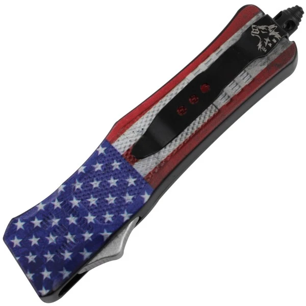 7" USA Flag Delta Force D/A OTF Automatic Knife Dagger 5 7" USA Flag Delta Force D/A OTF Automatic Knife Dagger - Image 3
