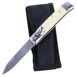 8" Classic White ABS Leverlock Automatic Knife Flat Grind Drop Point 8 8" Classic White ABS Leverlock Automatic Knife Flat Grind Drop Point -DIRECT KNIFE SALES Shop 8 Classic White ABS Leverlock Automatic Knife Flat Grind Drop Point 2.600