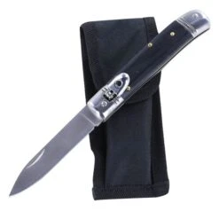 8 Inch Classic Black Wood Leverlock Automatic Knife Flat Grind Drop Point 8 8 Inch Classic Black Wood Leverlock Automatic Knife Flat Grind Drop Point -DIRECT KNIFE SALES Shop 8 Inch Classic Black Wood Leverlock Automatic Knife Flat Grind Drop Point 2.600