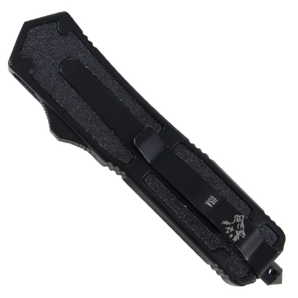 8.5" Black Ripper D/A OTF Automatic Knife Dagger Serrated 4 8.5" Black Ripper D/A OTF Automatic Knife Dagger Serrated - Image 2