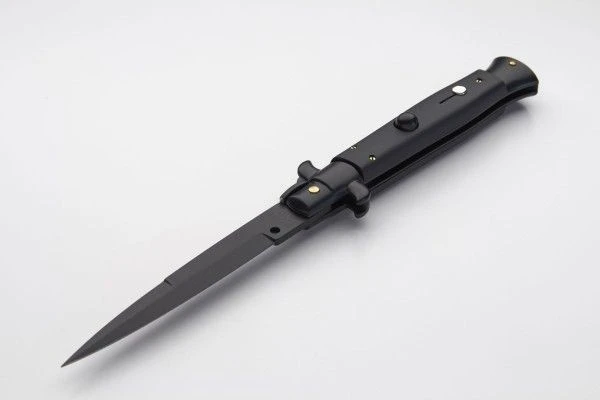 9 Inch Black Tactical Italian Automatic Stiletto Knife Bayo Defects 3 9 Inch Black Tactical Italian Automatic Stiletto Knife Bayo Defects