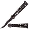9 Inch Balisong Kriss Butterfly Knife Black 1 9 Inch Balisong Kriss Butterfly Knife Black -DIRECT KNIFE SALES Shop 9 Inch Kriss Blade Butterfly Knife Black.600