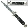 9.5" Black Marble Stiletto Automatic Knife Side Opening -DIRECT KNIFE SALES Shop 9 inch Switchblade Stiletto Black Marble Knife a155cl.600