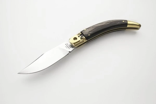 AGA Campolin Diana Brass Buffalo Horn Italian Leverlock Automatic Knife 3 AGA Campolin Diana Brass Buffalo Horn Italian Leverlock Automatic Knife