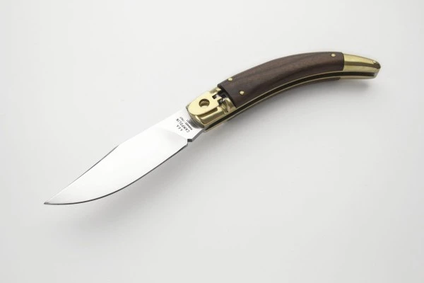 AGA Campolin Diana Santos Wood Brass Italian Leverlock Automatic Knife 5 AGA Campolin Diana Santos Wood Brass Italian Leverlock Automatic Knife - Image 3