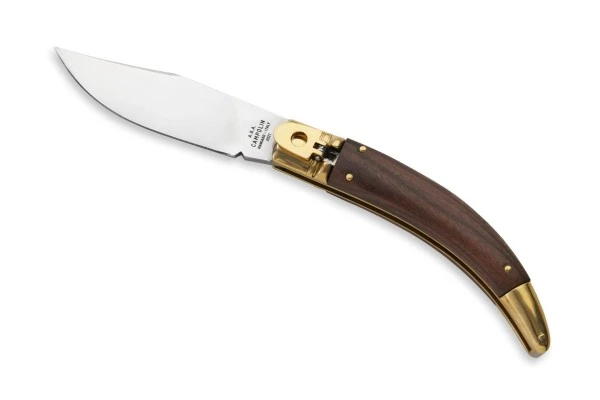 AGA Campolin Diana Santos Wood Brass Italian Leverlock Automatic Knife 3 AGA Campolin Diana Santos Wood Brass Italian Leverlock Automatic Knife