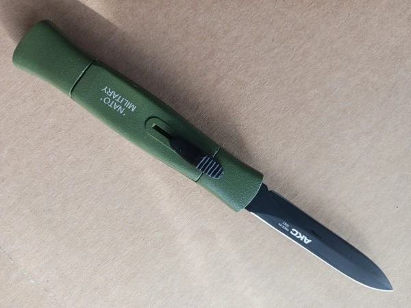 AKC Concord Nato Military Green D/A OTF Automatic Knife Black Dagger 3 AKC Concord Nato Military Green D/A OTF Automatic Knife Black Dagger