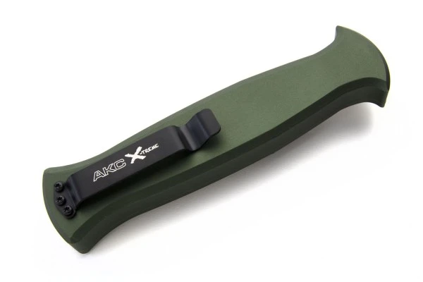 AKC EVO Army Green D/A OTF Italian Automatic Knife Black Dagger 4 AKC EVO Army Green D/A OTF Italian Automatic Knife Black Dagger - Image 2