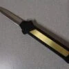 AKC F-16 Brass D/A OTF Automatic Knife Satin Dagger