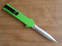 Front Page -DIRECT KNIFE SALES Shop AKC F 16 Neon Green Grip OTF Automatic Knife Satin Dagger 1.600