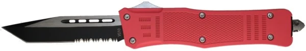 Assassin VG-10 D/A OTF Automatic Knife Red Tanto Serrated 3 Assassin VG-10 D/A OTF Automatic Knife Red Tanto Serrated