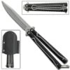 Black Jagged Edge Butterfly Knife 2 Black Jagged Edge Butterfly Knife -DIRECT KNIFE SALES Shop Black Jagged Edge Butterfly Knife gbs46.600