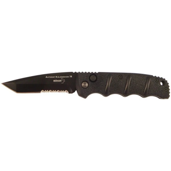 Boker Kalashnikov 74 Black Automatic Knife Tanto Black Serrated 3 Boker Kalashnikov 74 Black Automatic Knife Tanto Black Serrated