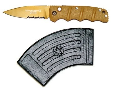 Boker Kalashnikov 74 Desert Automatic Knife Serrated 3 Boker Kalashnikov 74 Desert Automatic Knife Serrated