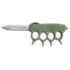 CNC Spiked Knuckles Army Green Automatic Knife Satin Dagger -DIRECT KNIFE SALES Shop CNC Spiked Knuckles Army Green Automatic Knife Satin Dagger.600