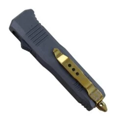 Damascus 6.75" Mini Ranger D/A OTF Gray Automatic Knife Gold Drop Point 6 Damascus 6.75" Mini Ranger D/A OTF Gray Automatic Knife Gold Drop Point -DIRECT KNIFE SALES Shop Damascus 6.75 Mini Ranger DA OTF Gray Automatic Knife Gold Drop Point 2.600