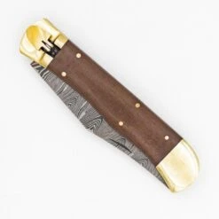 Damascus Beaver Wood Lever Lock Automatic Knife File Work 6 Damascus Beaver Wood Lever Lock Automatic Knife File Work -DIRECT KNIFE SALES Shop Damascus Beaver Wood Lever Lock Automatic Knife File Work 2.600