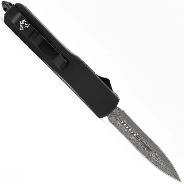 Damascus Zues Black D/A OTF Automatic Knife Dagger 5 Damascus Zues Black D/A OTF Automatic Knife Dagger - Image 3