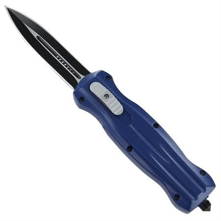 9" Dark Ocean Blue OTF Automatic Knife Black Spear 3 9" Dark Ocean Blue OTF Automatic Knife Black Spear