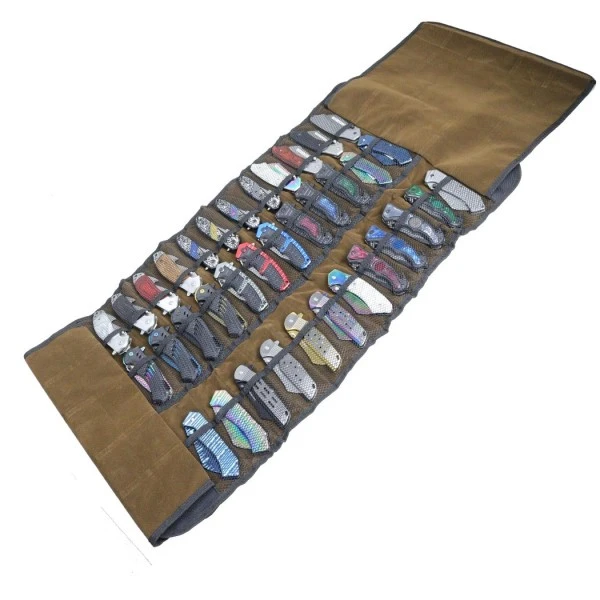 34 Inch Knife Roll Canvas Storage Bag 36pc 4 34 Inch Knife Roll Canvas Storage Bag 36pc - Image 2