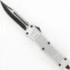 Delta Force Silver D/A OTF Automatic Knife Two Tone Drop Point Serrated -DIRECT KNIFE SALES Shop Delta Force Silver DA OTF Automatic Knife Drop Point Serrated Spine 1.600