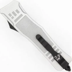 Delta Force Silver D/A OTF Automatic Knife Two Tone Drop Point Serrated -DIRECT KNIFE SALES Shop Delta Force Silver DA OTF Automatic Knife Drop Point Serrated Spine 2.600