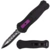 Demon Mini Black Purple D/A OTF Automatic Knife Dagger Serrated -DIRECT KNIFE SALES Shop Demon Mini Black Purple DA OTF Automatic Knife Dagger Serrated.600