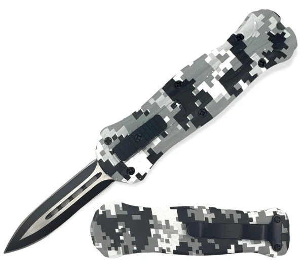 Demon Mini Digital Winter Camo D/A OTF Automatic Knife Dagger 3 Demon Mini Digital Winter Camo D/A OTF Automatic Knife Dagger
