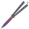 Heavy Rainbow Balisong Folding Butterfly Knife -DIRECT KNIFE SALES Shop Heavy Rainbow Balisong Folding Butterfly Knife.600