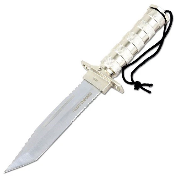 Hunt Down 12" Chrome Survival Knife Survival Kit Compass 3 Hunt Down 12" Chrome Survival Knife Survival Kit Compass