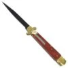 9 Inch Lever Lock Rosewood Automatic Knife Black Blade -DIRECT KNIFE SALES Shop Leverlock 9 Brass Rosewood Automatic Switchblade Knife Black Drop Point.600