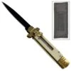 Leverlock Imitation Ivory Automatic Knife Black Brass -DIRECT KNIFE SALES Shop Leverlock Automatic Knife Imitation Ivory Black.600