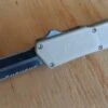 Lightning White D/A OTF Automatic Knife Two Tone Dagger Serrated 1 Lightning White D/A OTF Automatic Knife Two Tone Dagger Serrated -DIRECT KNIFE SALES Shop Lightning White DA OTF Automatic Knife Two Tone Dagger Serrated.600