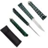 Martial Arts Thick Heavy Marble Green Butterfly Knife -DIRECT KNIFE SALES Shop Martial Arts Thick Heavy Marble Green Butterfly Knife 1.600