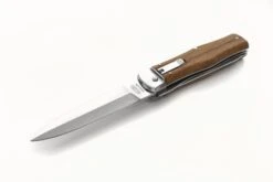 Mikov Predator 241 Wood Lever Lock Automatic Knife Satin Dagger Saw -DIRECT KNIFE SALES Shop Mikov Predator 241 Wood Lever Lock Automatic Knife Satin Dagger Saw 1.600