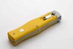 Mikov Yellow Leverlock Automatic Knife Satin Dagger -DIRECT KNIFE SALES Shop Mikov Yellow Leverlock Automatic Knife Satin Dagger 2.600