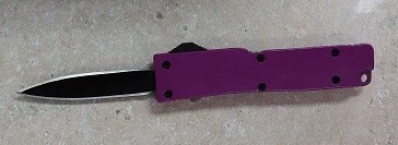 Mini Firecracker Purple D/A OTF Automatic Knife Black Dagger 4 Mini Firecracker Purple D/A OTF Automatic Knife Black Dagger - Image 2