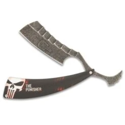 Punisher Folding Straight Razor Knife Stonewashed 7 Punisher Folding Straight Razor Knife Stonewashed -DIRECT KNIFE SALES Shop Punisher Folding Straight Razor Knife Stonewashed 2.600