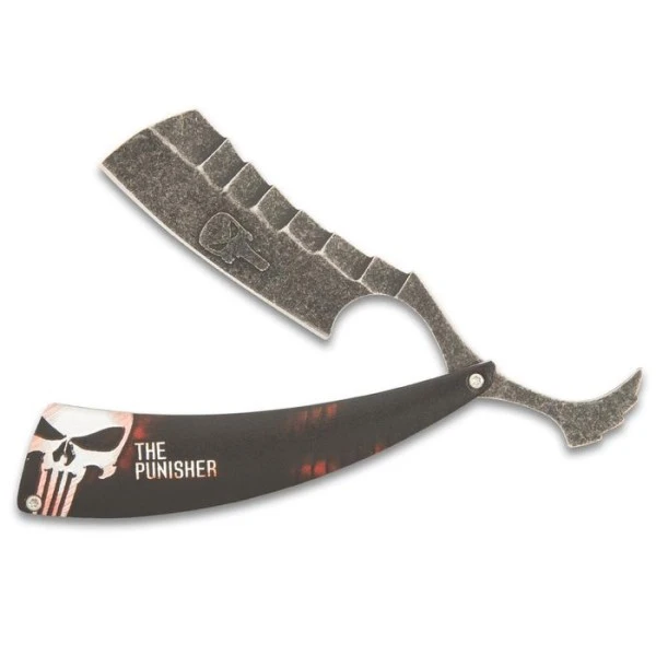 Punisher Folding Straight Razor Knife Stonewashed 5 Punisher Folding Straight Razor Knife Stonewashed - Image 3