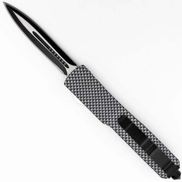 Checkered Flag D/A OTF Automatic Knife Two Tone Dagger 4 Checkered Flag D/A OTF Automatic Knife Two Tone Dagger - Image 2