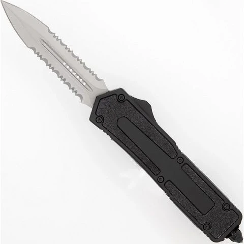 Titan 2 Black D/A OTF Automatic Knife Satin Dagger Serrated 4 Titan 2 Black D/A OTF Automatic Knife Satin Dagger Serrated - Image 2