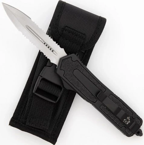 Titan 2 Black D/A OTF Automatic Knife Satin Dagger Serrated 3 Titan 2 Black D/A OTF Automatic Knife Satin Dagger Serrated