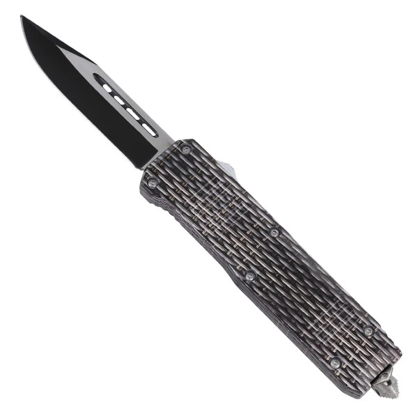 Wicker Black D/A OTF Automatic Knife Two Tone Drop Point 3 Wicker Black D/A OTF Automatic Knife Two Tone Drop Point