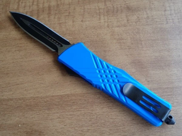 X-Mark Blue D/A OTF Automatic Knife Two Tone Dagger 4 X-Mark Blue D/A OTF Automatic Knife Two Tone Dagger - Image 2