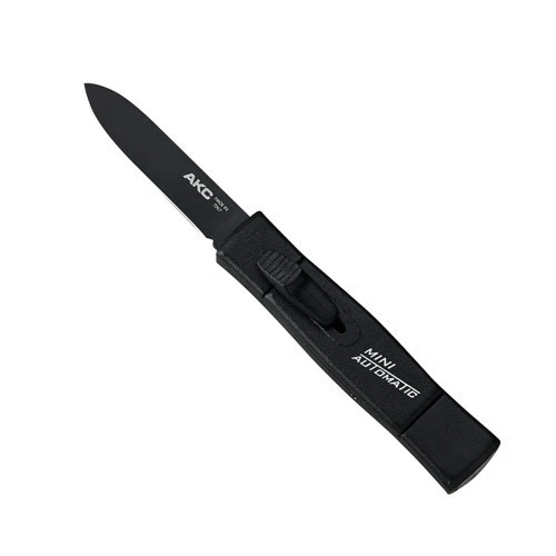 AKC Mini Black OTF Automatic Knife Black Flat Grind 4 AKC Mini Black OTF Automatic Knife Black Flat Grind - Image 2